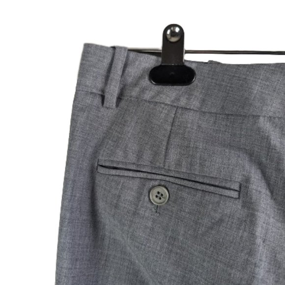 Theory Women's Wool Wide leg Lightweight Grey Dress Pants Size 4 - Picture 5 of 11